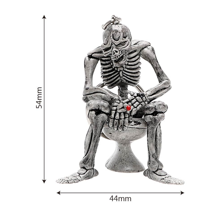 พวงกุญแจรถ สุขากะโหลก พวงกุญแจ Cool Purse Bag Decor Key Chain Rubber Mini Auto Keyfob Car Styling Interior Accessories, Skull Shape