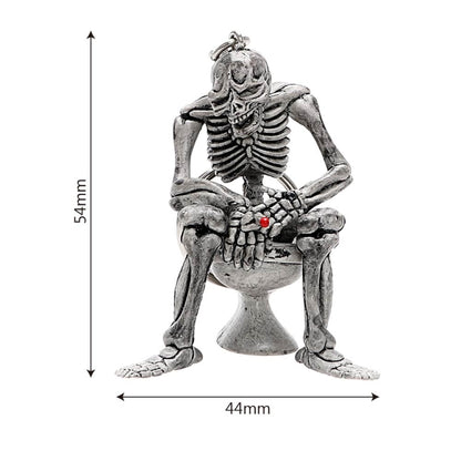 พวงกุญแจรถ สุขากะโหลก พวงกุญแจ Cool Purse Bag Decor Key Chain Rubber Mini Auto Keyfob Car Styling Interior Accessories, Skull Shape