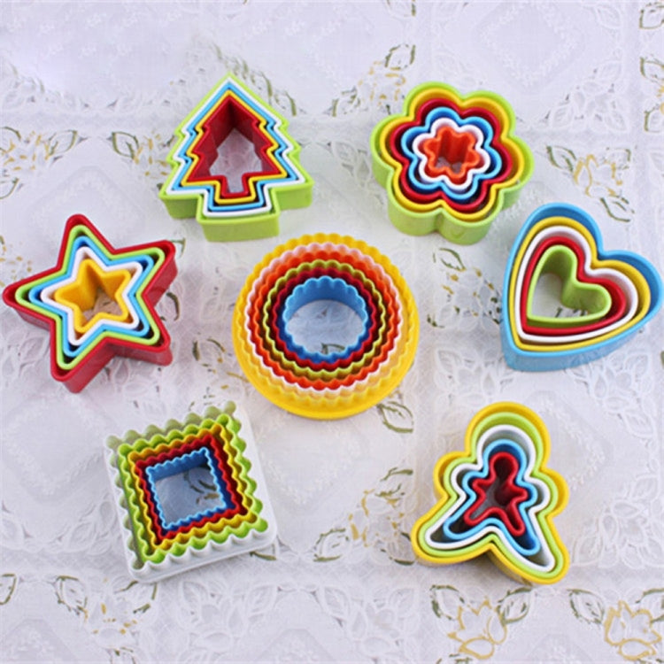 5 ชิ้นคุกกี้พลาสติกแม่พิมพ์เค้กบิสกิตลูกสูบแบบฟอร์มเครื่องมืออบ DIY