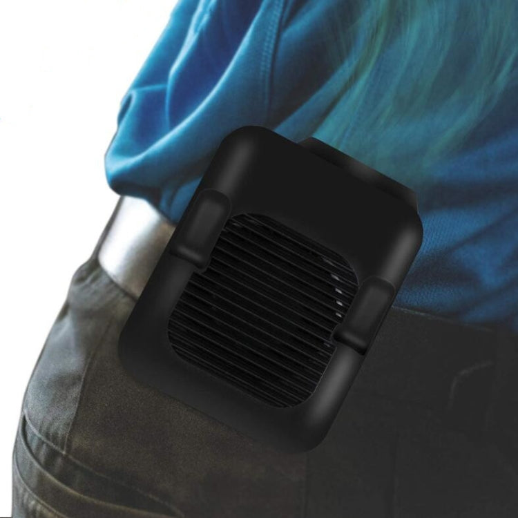 พัดลมแขวนเอวขนาดเล็กชาร์จ USB พัดลมมือถือพกพาไร้ใบ, 6000mAh