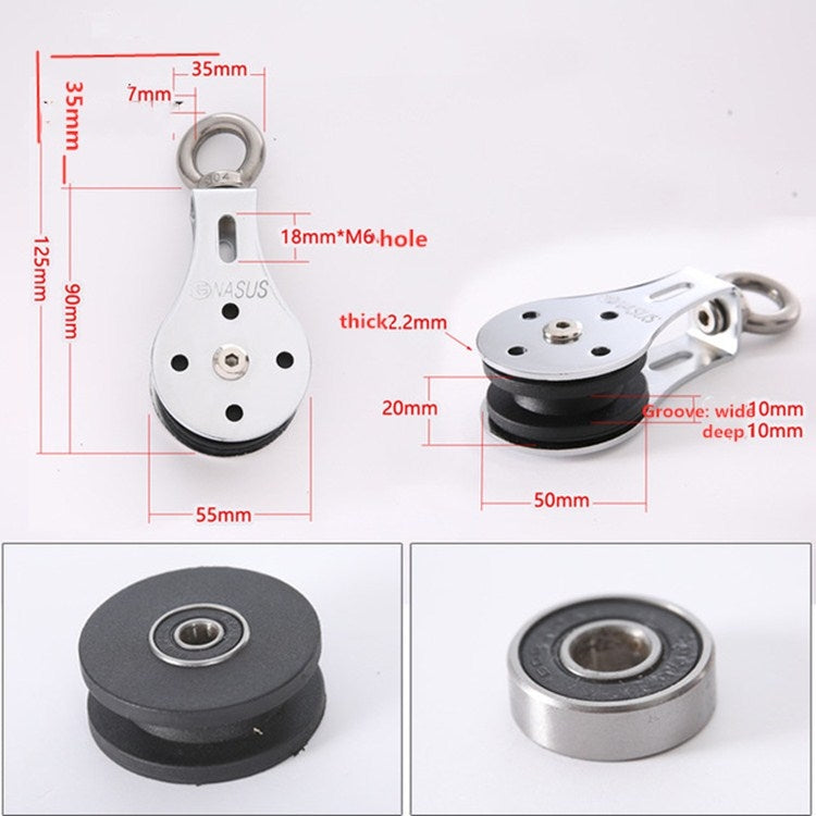 NASUS f030 รอกยกลูกปืนปิดเสียงล้อแขวนล้อลากคงที่ฟิตเนสล้อรับน้ำหนัก: 300 กก., Fitness Wheel