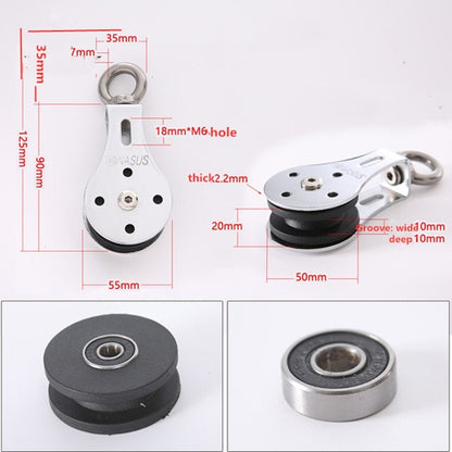 NASUS f030 รอกยกลูกปืนปิดเสียงล้อแขวนล้อลากคงที่ฟิตเนสล้อรับน้ำหนัก: 300 กก., Fitness Wheel