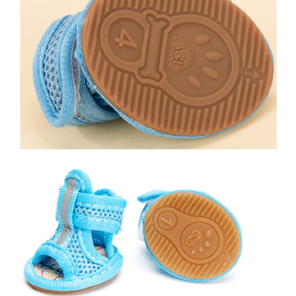 รองเท้าแตะกันลื่นสำหรับสัตว์เลี้ยง Tendon Bottom Mesh, Tendon Bottom 5: 5.5x6.5cm
