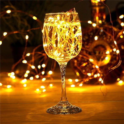 22m 200 LEDs พลังงานแสงอาทิตย์บ้านสวนทองแดงสายไฟ Fairy แสงกลางแจ้ง Christmas Party Decor Strip โคมไฟ 8 โหมด