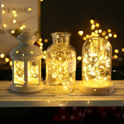 22m 200 LEDs พลังงานแสงอาทิตย์บ้านสวนทองแดงสายไฟ Fairy แสงกลางแจ้ง Christmas Party Decor Strip โคมไฟ 8 โหมด