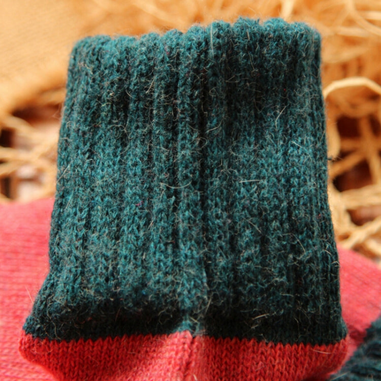 5 คู่ผู้หญิงฤดูหนาว Vintage กระต่ายขนสัตว์ถุงเท้า Thicken Warm หญิงแฟชั่น Patchwork Retro ความร้อนถุงเท้าผ้าฝ้าย, Free Size