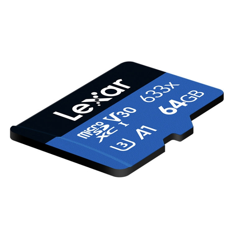 Lexar 633x 64GB เครื่องบันทึกการขับขี่ความเร็วสูงโดยเฉพาะการ์ดหน่วยความจำโทรศัพท์มือถือ DVR TF Card, 64GB