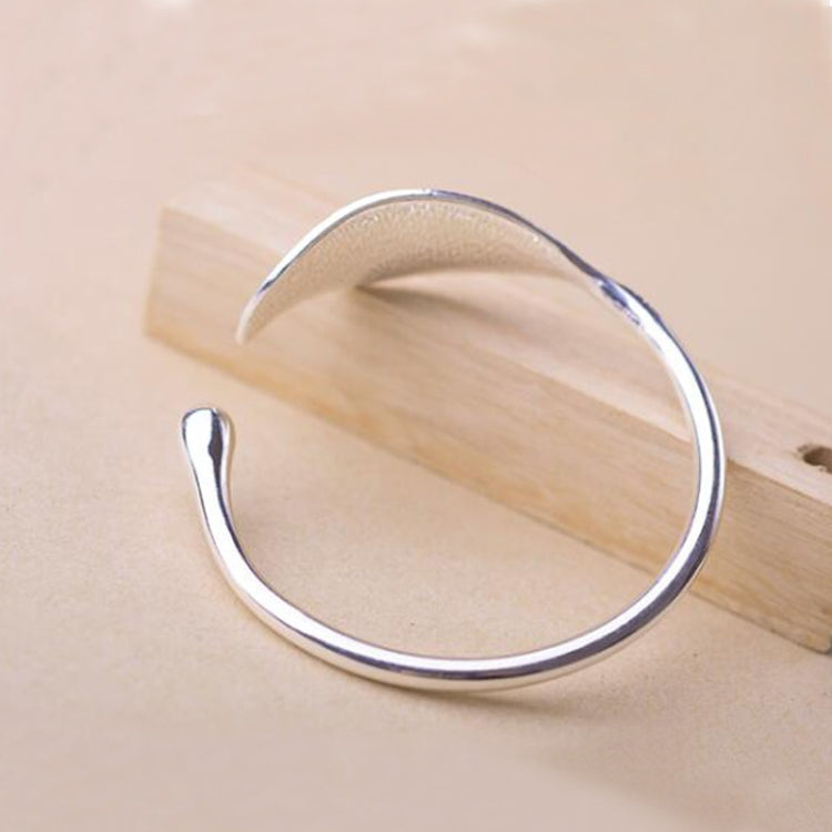 Leaf Cuff เปิดกำไลข้อมือผู้หญิงเครื่องประดับเงินวินเทจสร้อยข้อมือหรูหรา