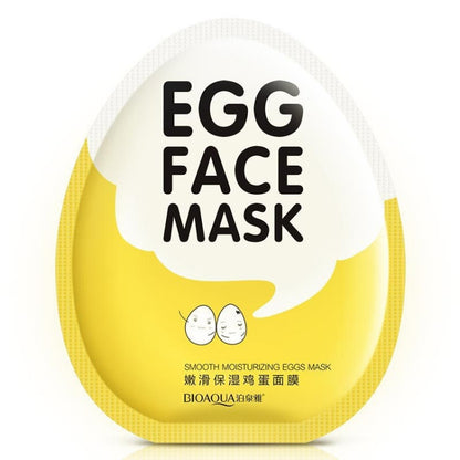 10 PCS Egg Facial Mask Smooth Moisturizing Face Mask Oil Control Shrink Pores Whitening Brighten Mask Skin Care