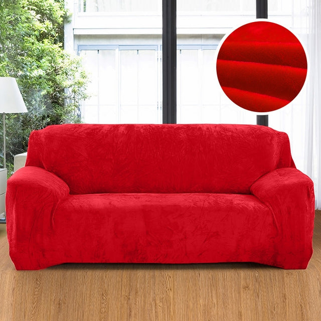 ผ้าคลุมโซฟาผ้ากำมะหยี่หนาปลอกโซฟายืดหยุ่นผ้าคลุมโซฟาไม่รวมปลอกหมอน, 1 seat 90-140cm, 2 seat 145-185cm, 3 seat 190-230cm, 4 seat 230-300cm