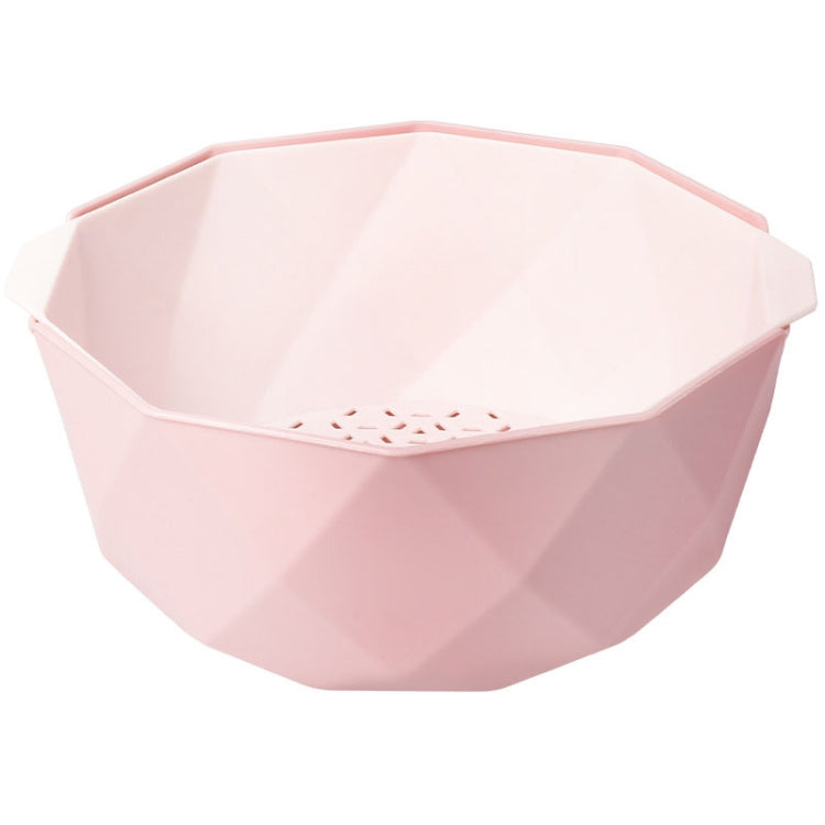 Double-Layer Hollow Drainตะกร้าพลาสติกในครัวเรือนMulti-Functionล้างผักและจานผลไม้, Small, Large