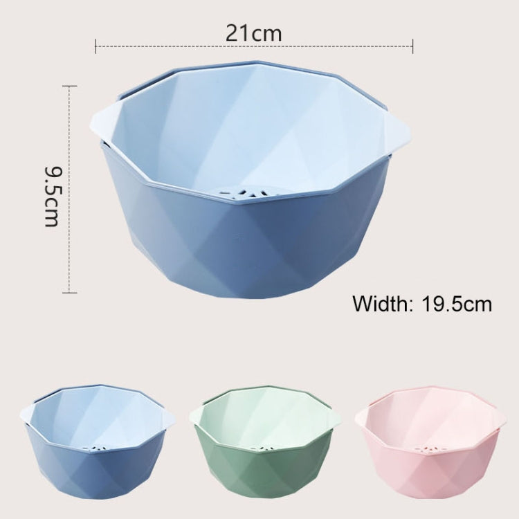 Double-Layer Hollow Drainตะกร้าพลาสติกในครัวเรือนMulti-Functionล้างผักและจานผลไม้, Small, Large