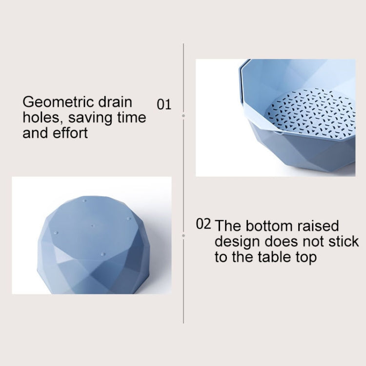 Double-Layer Hollow Drainตะกร้าพลาสติกในครัวเรือนMulti-Functionล้างผักและจานผลไม้, Small, Large