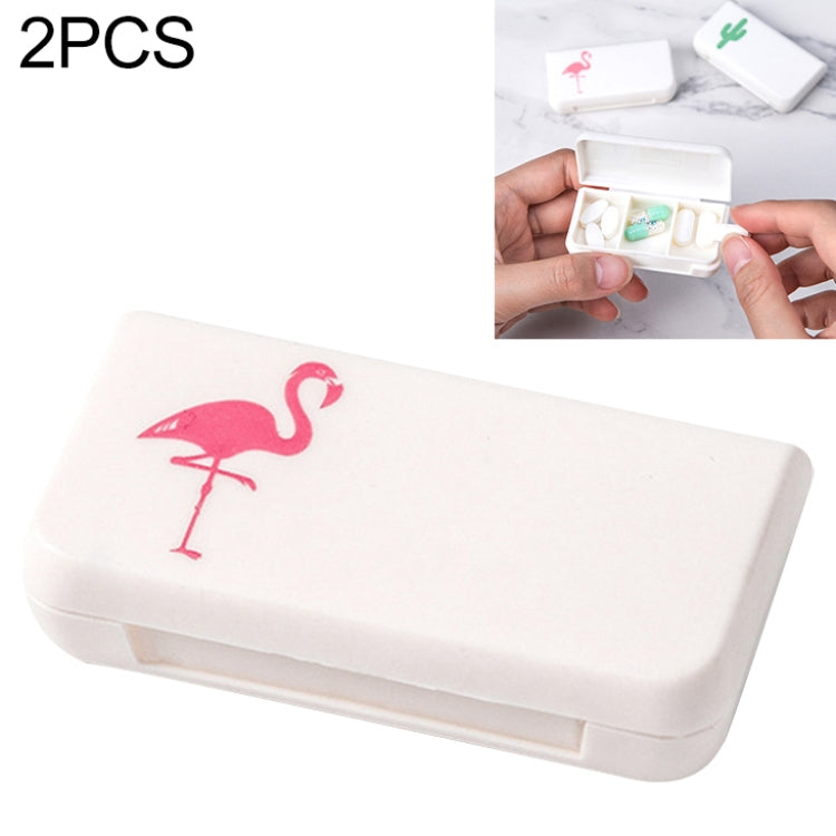 2 ชิ้นแบบพกพา Mini Pill กรณีกล่องยา 3 กริด Travel Home Medical Drugs คอนเทนเนอร์ผู้ถือกรณีกล่อง