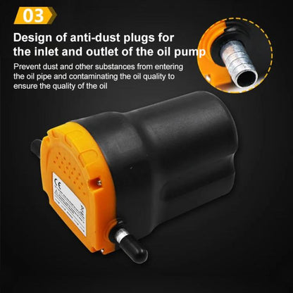 24V 60W น้ำมัน / น้ำมันดิบ Fluid Sump Extractor Scavenge Exchange Transfer Pump ดูด Transfer Pump + หลอดสำหรับ Auto Car เรือ Mot, 24V