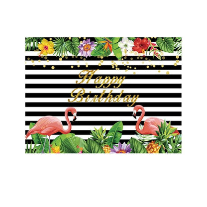 2.1m x 1.5m Flamingo Children Birthday Party Cartoon Photography Background Cloth
