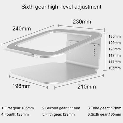 ขาตั้งอลูมิเนียมอัลลอยด์ปรับความสูงได้ 360 หมุนตามหลักสรีรศาสตร์ที่วางโน๊ตบุ๊คขนาด 10-17 นิ้วสำหรับ MacBook Air Pro, 360 Rotation