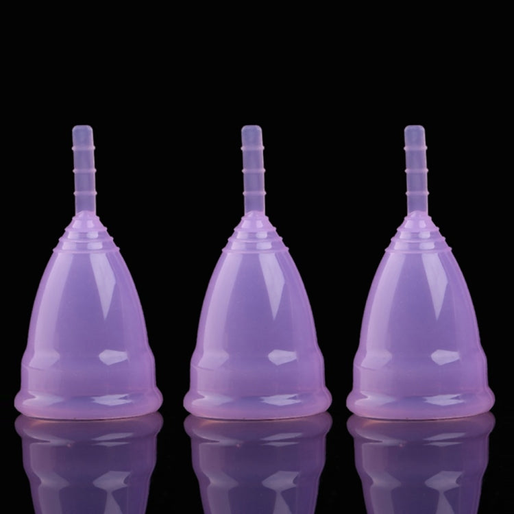 3PCS ถ้วยนุ่มแบบใช้ซ้ำได้ซิลิโคนเกรดทางการแพทย์ถ้วยประจำเดือน, Large, Small