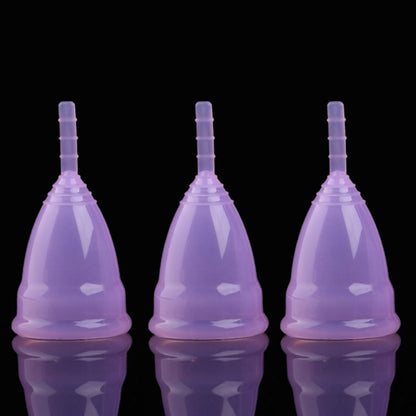 3PCS ถ้วยนุ่มแบบใช้ซ้ำได้ซิลิโคนเกรดทางการแพทย์ถ้วยประจำเดือน, Large, Small