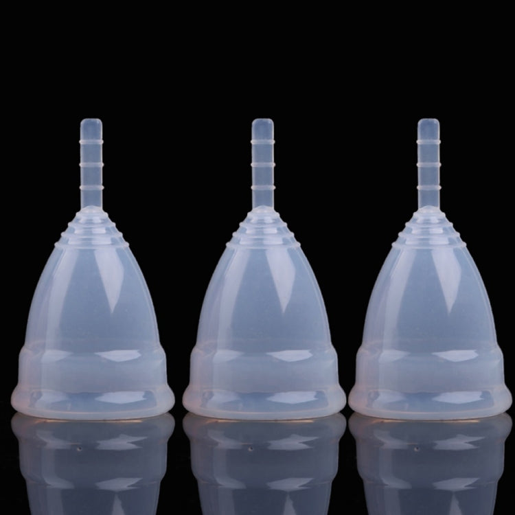 3PCS ถ้วยนุ่มแบบใช้ซ้ำได้ซิลิโคนเกรดทางการแพทย์ถ้วยประจำเดือน, Large, Small