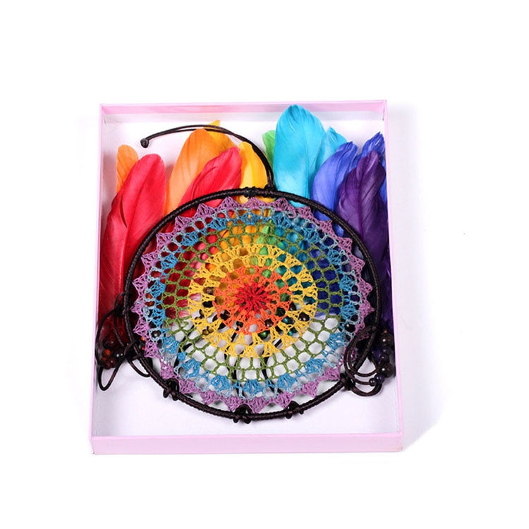 งานฝีมือทอมือสร้างสรรค์สีสัน Dream Catcher รถบ้านแขวนผนังตกแต่ง, 20cm, 5cm