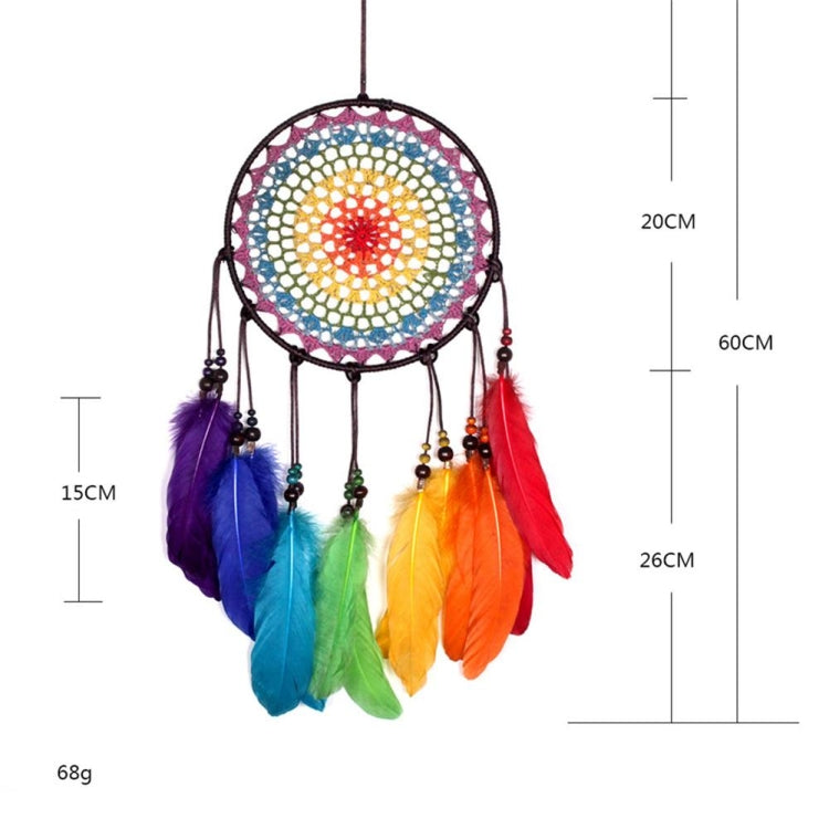 งานฝีมือทอมือสร้างสรรค์สีสัน Dream Catcher รถบ้านแขวนผนังตกแต่ง, 20cm, 5cm