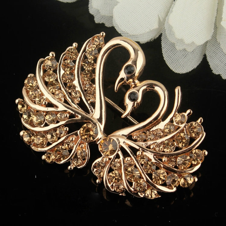 คริสตัล Swan เข็มกลัด Pins สัตว์ Rhinestones เข็มกลัดสำหรับผู้หญิง