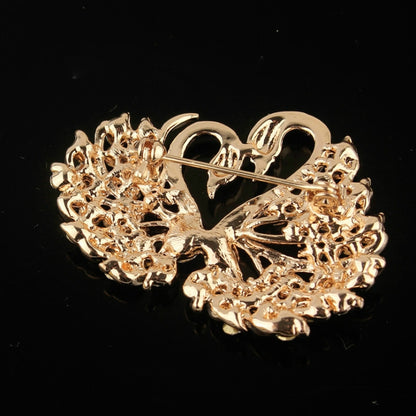 คริสตัล Swan เข็มกลัด Pins สัตว์ Rhinestones เข็มกลัดสำหรับผู้หญิง