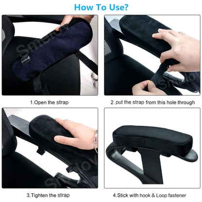 2 PCS เก้าอี้พนักพิงสำหรับ Office เก้าอี้นุ่มหมอนข้อศอก Pads Protector แขนยาวข้อศอกข้อศอกแพทช์ REST เบาะ