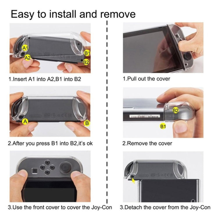 Hard PC สำหรับ Nintend SWITCH NS กรณีคริสตัลที่ถอดออกได้พลาสติกคอนโซล Controller อุปกรณ์เสริม