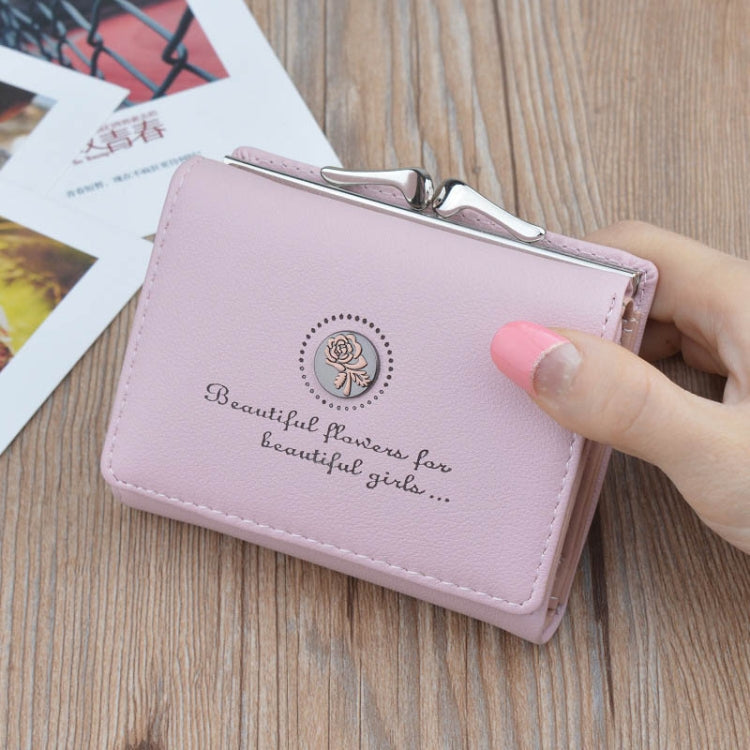 Simple Mini Vintage ดอกไม้กระเป๋าสตางค์พับกระเป๋าสตางค์ผู้หญิงสั้น