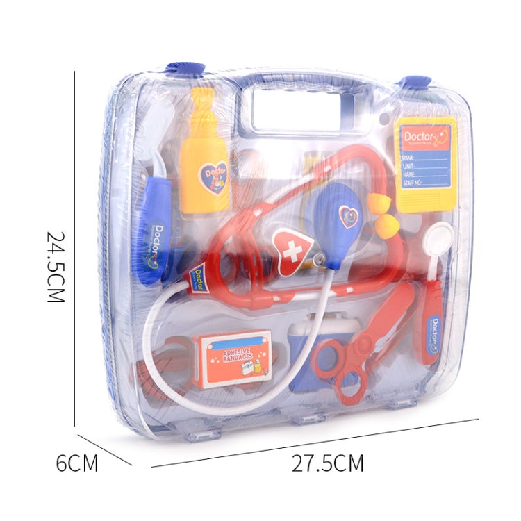 จำลองหูฟังชุดกล่องยาแบบพกพาหมอเด็กบทบาทเล่นของเล่น, Stethoscope Set (Purple), Stethoscope Set (Blue)