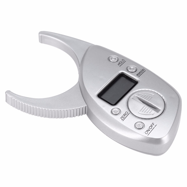 0-50MM Electronic Digital แสดงผล การวัดไขมัน Caliper ไม้บรรทัดวัดรอบเอว, Silver