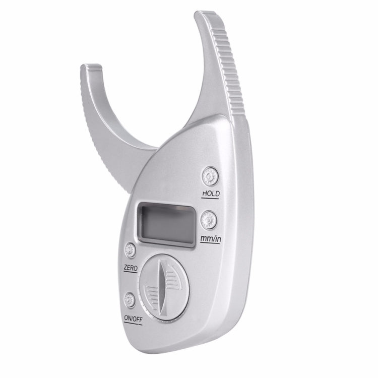 0-50MM Electronic Digital แสดงผล การวัดไขมัน Caliper ไม้บรรทัดวัดรอบเอว, Silver