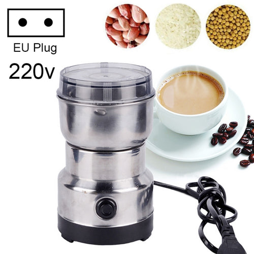 เครื่องบดกาแฟแบบเสียบปลั๊ก EU อเนกประสงค์สแตนเลสสมุนไพร/เครื่องเทศ/ถั่ว/ธัญพืช/เมล็ดกาแฟบด, Coffee Grinder, EU Plug
