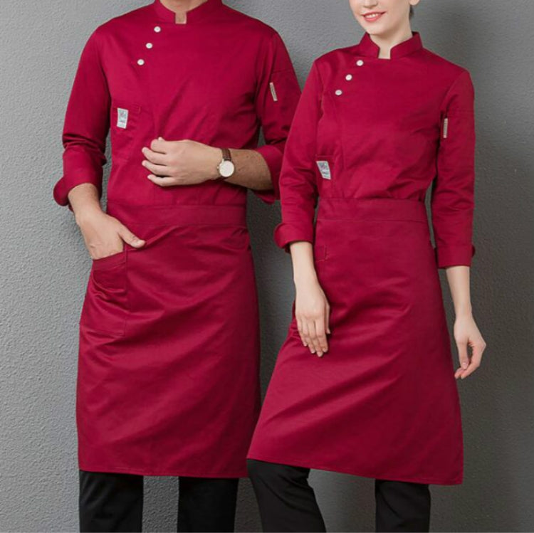 ผู้ชายและผู้หญิงโรงอาหารโรงแรมเค้ก Baker ห้องครัวเสื้อผ้าทำงานแขนยาว, S, M, L, XL, XXL, XXXL, 4XL