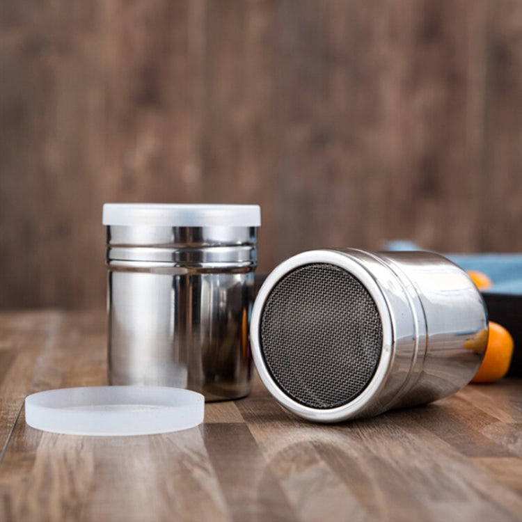 สแตนเลส 304 Dusting Powder เครื่องปรุงอาหารถังตาข่าย Barrel ผงโกโก้ครัวเครื่องมือ, Cocoa Powder Tank