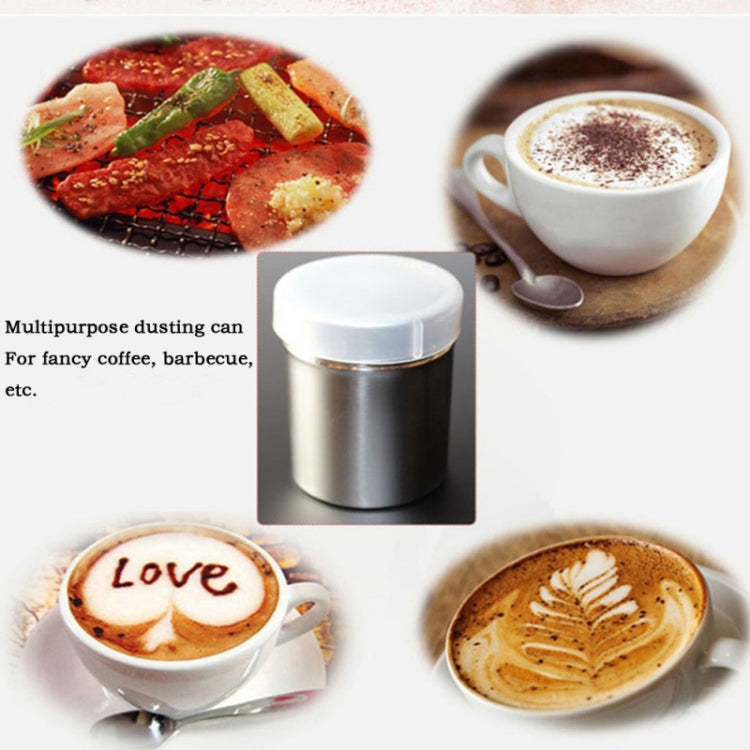 สแตนเลส 304 Dusting Powder เครื่องปรุงอาหารถังตาข่าย Barrel ผงโกโก้ครัวเครื่องมือ, Cocoa Powder Tank