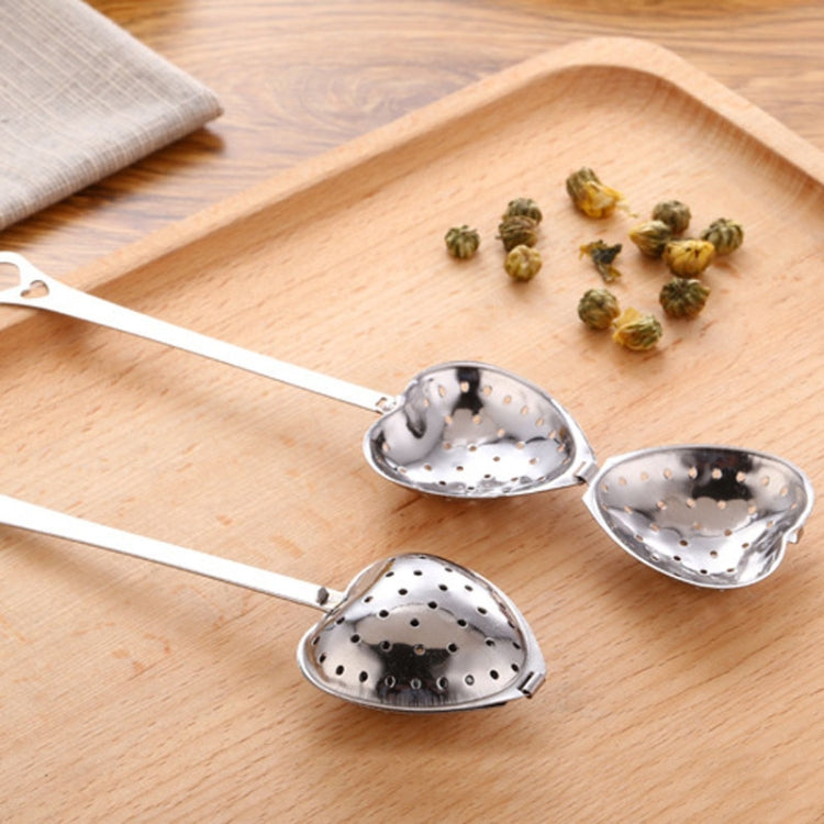2 PCS สแตนเลสสตีลรูปหัวใจที่กรองชา Infuser ช้อนกรอง, Heart Shape Tea Infuser