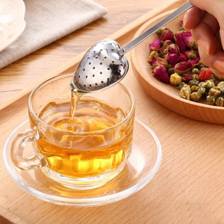 2 PCS สแตนเลสสตีลรูปหัวใจที่กรองชา Infuser ช้อนกรอง, Heart Shape Tea Infuser