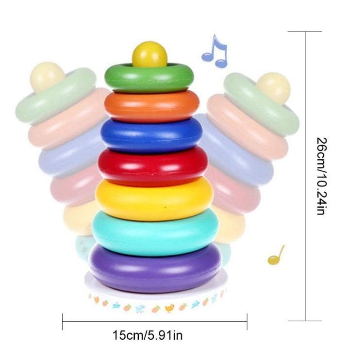 Music Rainbow Stacking Ring Rainbow Tower Tumbler เด็กซ้อนแหวน, Rainbow Tower