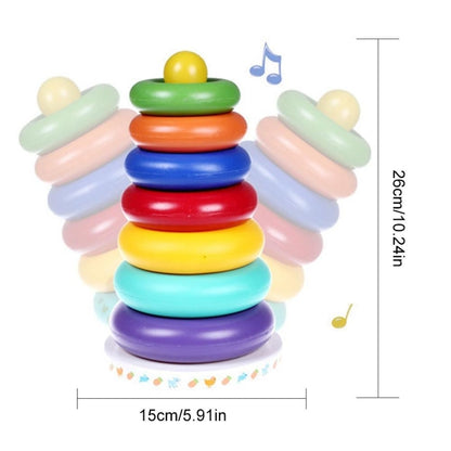 Music Rainbow Stacking Ring Rainbow Tower Tumbler เด็กซ้อนแหวน, Rainbow Tower