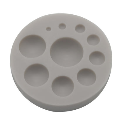 แม่พิมพ์เค้กซิลิโคนทรงกลม DIY ตกแต่งเบเกอรี่เครื่องมือช็อคโกแลต, Round Silicone(Grey), Round Silicone(Pink)