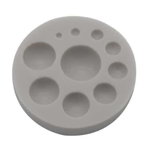 แม่พิมพ์เค้กซิลิโคนทรงกลม DIY ตกแต่งเบเกอรี่เครื่องมือช็อคโกแลต, Round Silicone(Grey), Round Silicone(Pink)