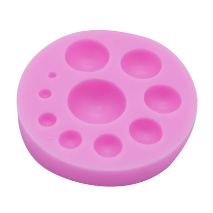 แม่พิมพ์เค้กซิลิโคนทรงกลม DIY ตกแต่งเบเกอรี่เครื่องมือช็อคโกแลต, Round Silicone(Grey), Round Silicone(Pink)