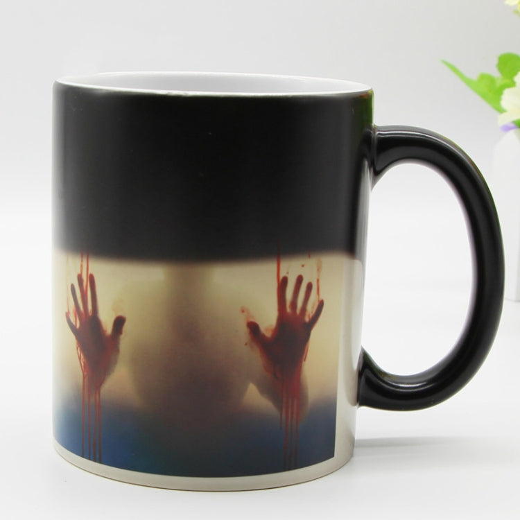 The Walking Dead Mug เปลี่ยนสีแก้วกาแฟเซรามิกที่ไวต่อความร้อน, 301-400ml