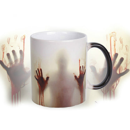 The Walking Dead Mug เปลี่ยนสีแก้วกาแฟเซรามิกที่ไวต่อความร้อน, 301-400ml