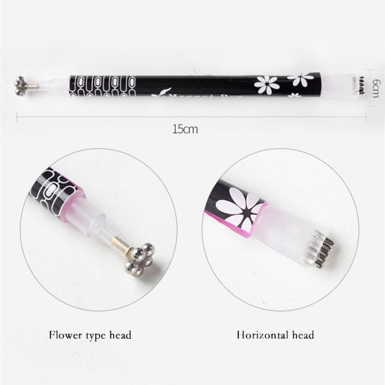 3 PCS Cat Eye Gel แม่เหล็กปากกาคู่หัวปากกาแม่เหล็กพลัมแบรนด์ดอกไม้ปากกาแม่เหล็กเล็บ Cat Eye Magnet ใหม่เครื่องมือ
