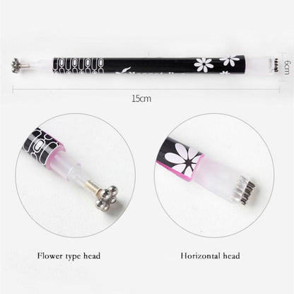 3 PCS Cat Eye Gel แม่เหล็กปากกาคู่หัวปากกาแม่เหล็กพลัมแบรนด์ดอกไม้ปากกาแม่เหล็กเล็บ Cat Eye Magnet ใหม่เครื่องมือ