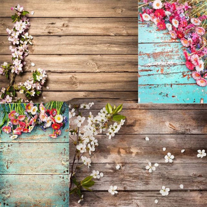 1.25m x 0.8m กระดานลายไม้เลียนแบบ Gourmet 3D Photo Photography พื้นหลังผ้า